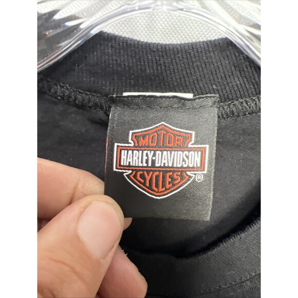 Vintage Harley Davidson Sleeveless T-Shirt Mens L Black Motorcycle Y2K - Picture 3 of 9